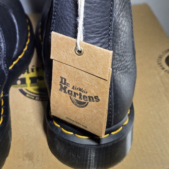 Doc Martens Ambassador Fur Lined Black Leather Boots Mens Size 4 Womens Sz 5 New - Picture 7 of 10